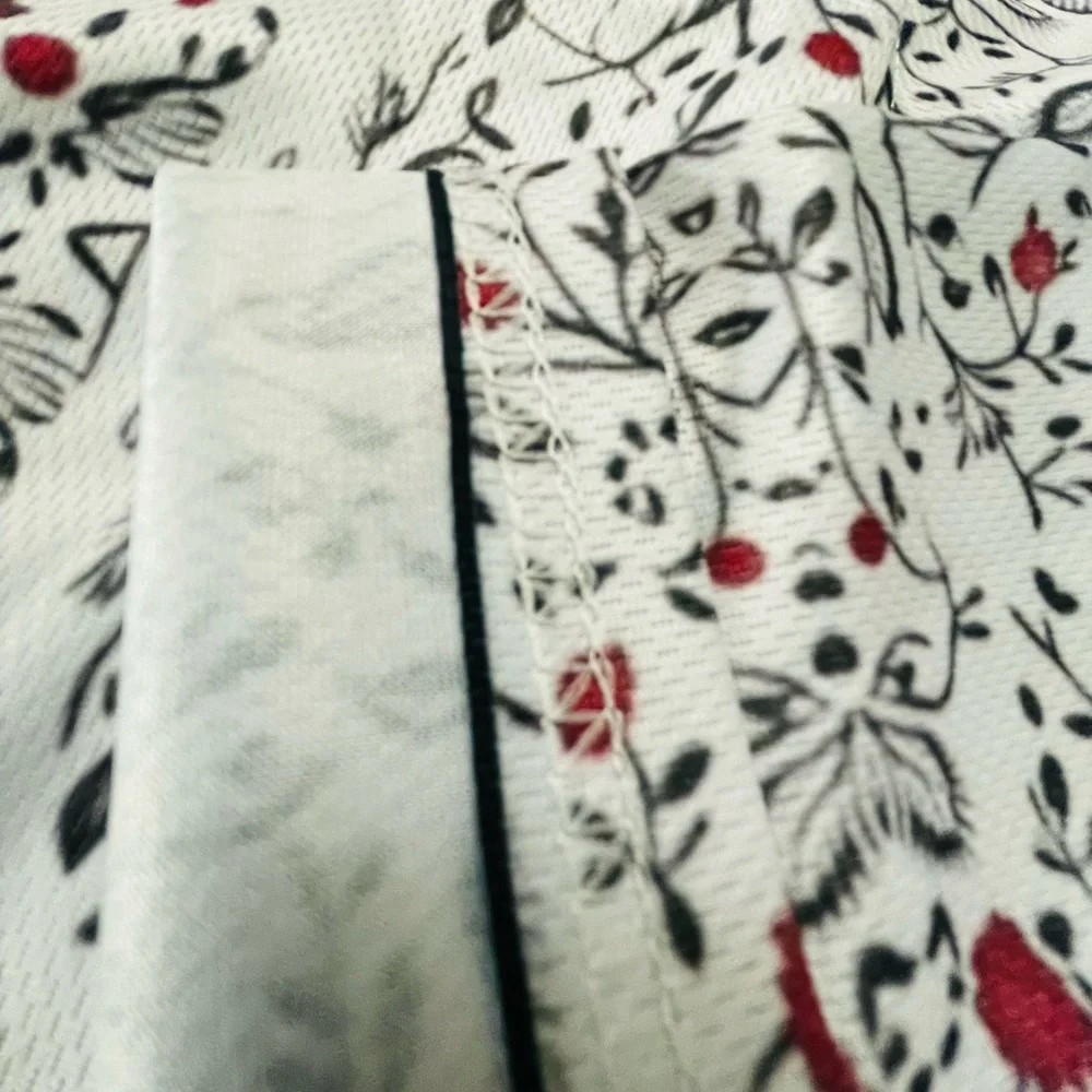 Floral Black and Red Patterned Long Sleeve Shirt - Picture 4 of 4